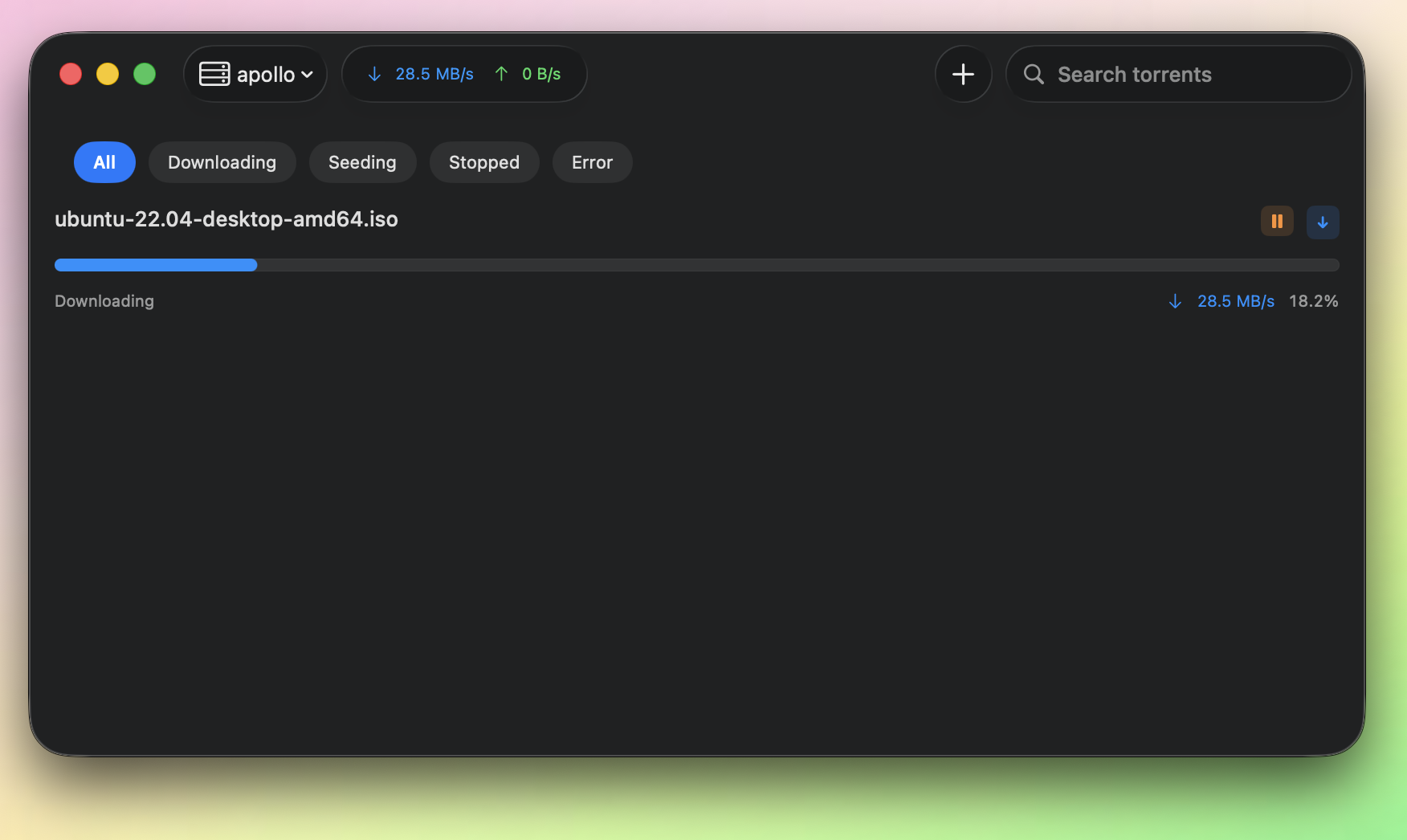 Clutch on macOS in dark mode